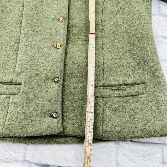 Geiger Tyrol Boiled Wool Jacket 46 / US 14 XL Olive Green Made in Austria - Picture 9 of 11